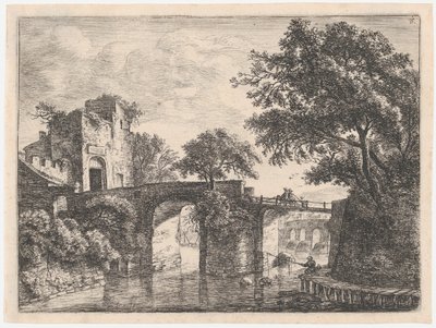 Deux ponts en pierre - Anthonie Waterloo