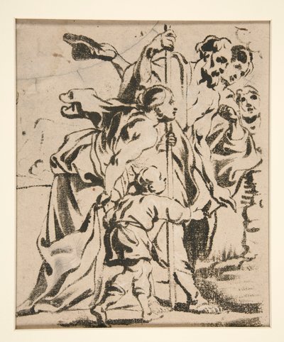 Groupe de figures (peut-être la partie gauche d