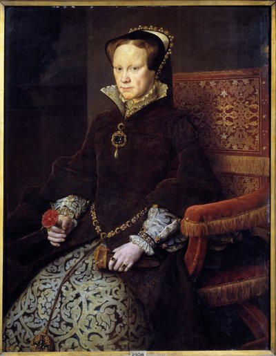 Portrait de la reine Marie I Tudor - Anthonis van Dashorst (c.1519 1576/77) Mor