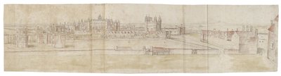 Le palais de Hampton Court depuis le nord - Anthonis van den Wyngaerde