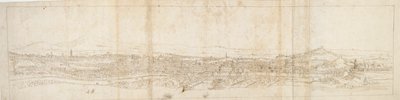 Vue panoramique de Rome depuis Monte Mario, Castel S. Angelo au premier plan - Anthonis van den Wyngaerde