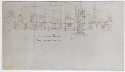 La cour de la fontaine, palais de Hampton Court, vers 1544 - Anthonis van den Wyngaerde