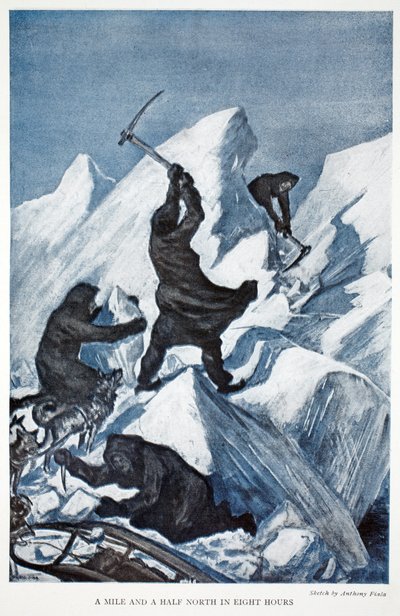 Un mile et demi au nord en huit heures, pub. Londres 1907 - Anthony Fiala