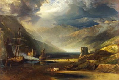 Une scène sur la côte, Merionethshire - Tempête en train de passer - Anthony Vandyke Copley Fielding
