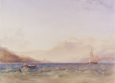 La Tête de Loch Fyne, avec le château de Dindarra, 1850 - Anthony Vandyke Copley Fielding