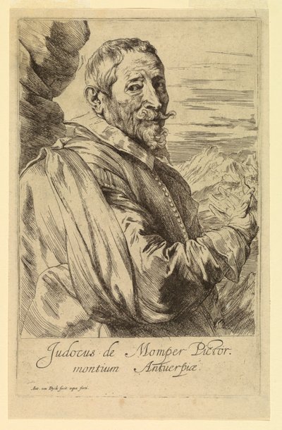 Portrait de Josse de Momper, des Icones Principum Virorum - Anthony van Dyck