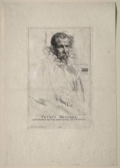 Portrait de Pieter Breughel - Anthony van Dyck