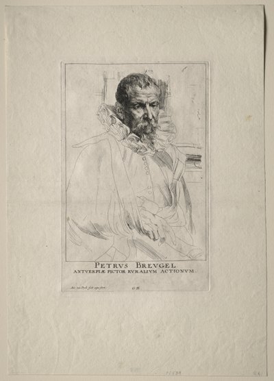 Portrait de Pieter Breughel - Anthony van Dyck