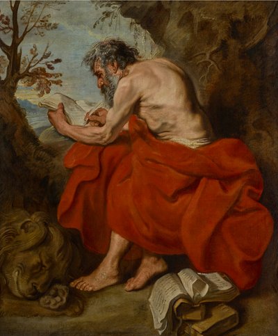 Saint Jérôme en ermite dans un paysage, lisant - Anthony van Dyck