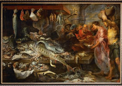 Un marché aux poissons, vers 1618 (huile sur toile) - Anthony van & Snyders Frans (1579-1657) Dyck