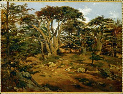 Les vieux cèdres sur le Mont Liban - Old cedar-trees in the Lebanon-range ... - Antoine Alphonse Montfort