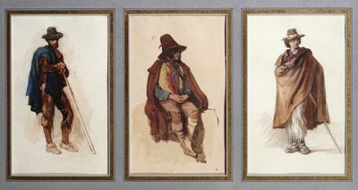 Trois types de bergers Ciociari - Antoine Auguste Ernest Herbert or Hebert