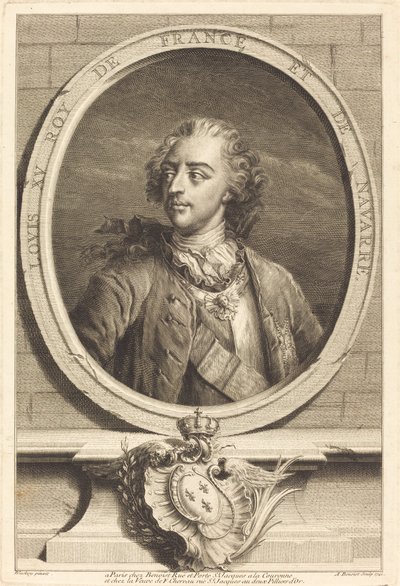 Louis XV, Roi de France - Antoine Benoist after Jakob Christoffel Le Blon after Nicholas Blakey
