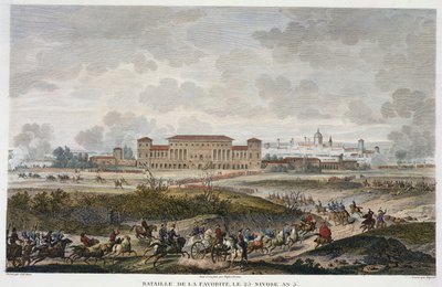 La Bataille de La Favorite, 25 Nivôse, An 5 (janvier 1797) gravée par Jean Duplessi-Bertaux (aquatinte) - Antoine Charles Horace Vernet