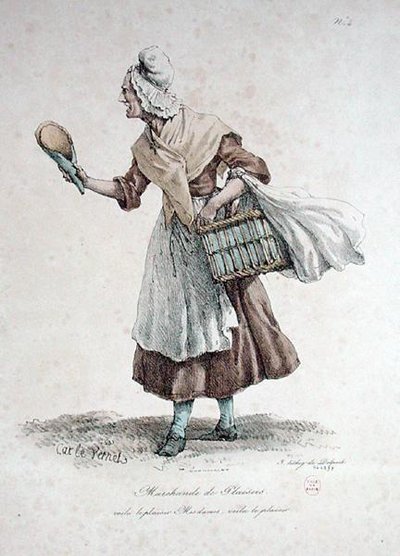 Le Vendeur de Pâtisseries, numéro 4 de la série Les Cris de Paris, gravé par François Séraphin Delpech - Antoine Charles Horace Vernet