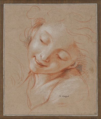 Jeune fille souriante, la tête inclinée vers l