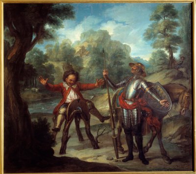 Histoire de Don Quichotte : Sancho se réveille et désespère de ne pas trouver son bien-aimé Grison. L