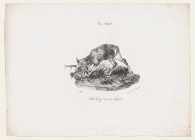 Un cerf et un lynx, 1834 - Antoine Louis Barye