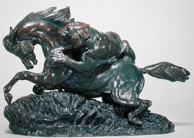 Cheval surpris par un tigre - Antoine Louis Barye