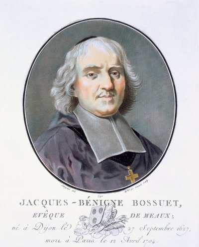 Jacques-Bénigne Bossuet, de Portraits des grands hommes, femmes illustres, et sujets mémorables de France, gravé et imprimé en couleurs, publié par Pierre Blin, 1786-92, Paris - Antoine Louis Francois Sergent Marceau