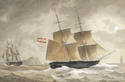 Un navire de la marine autrichienne dans les eaux côtières près de Marseille - Antoine Roux