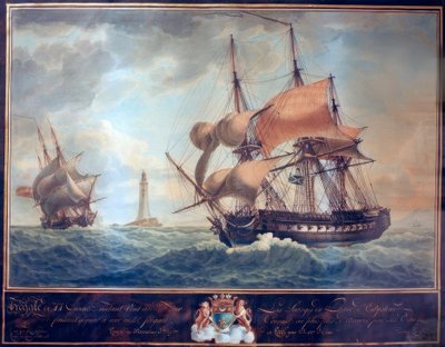 Rencontre de navires de guerre anglais / A. Roux - Antoine Roux