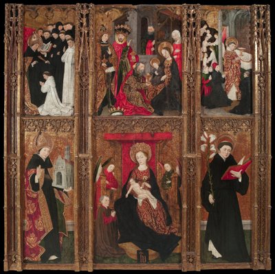 Retable de la Vierge, de saint Augustin et de saint Nicolas de Tolentino - Antoine de Lonhy