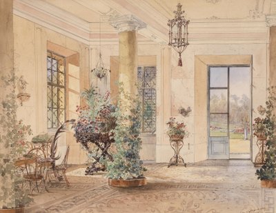 French : Sala Terrena dans un petit château - Anton Altmann