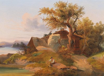 Se reposer au bord de la rivière - Anton Hansch