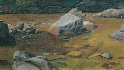 Rochers dans le ruisseau - Anton Josef von Kenner