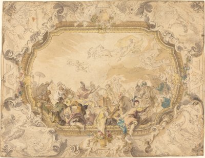 Un plafond avec Apollon présidant l