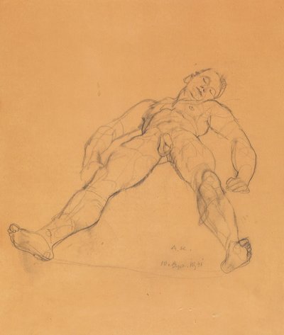 Anton Kolig Nu masculin couché - Anton Kolig
