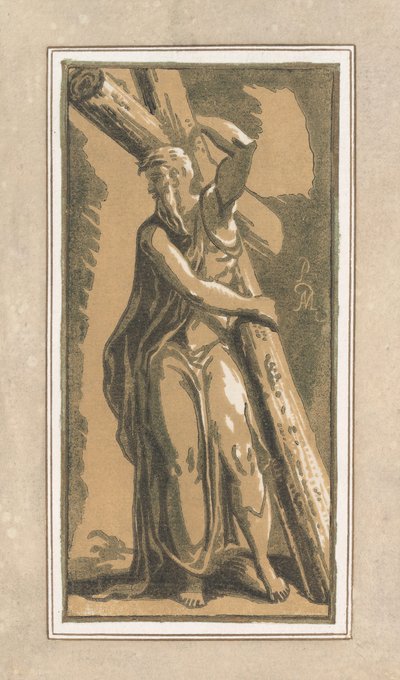 Saint André, de face, tête tournée à gauche - Anton Maria Zanetti