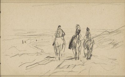 Trois cavaliers dans les dunes - Anton Mauve