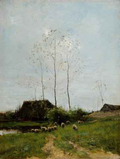 Paysage avec berger et moutons - Anton Mauve