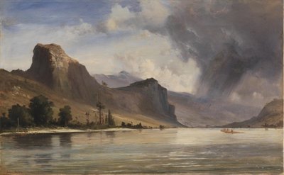 Paysage Côtier avec Montagnes. Une Tempête se Prépare - Anton Melbye
