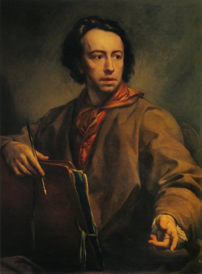 Italien :  Autoritratto Autoportrait - Anton Raphael Mengs