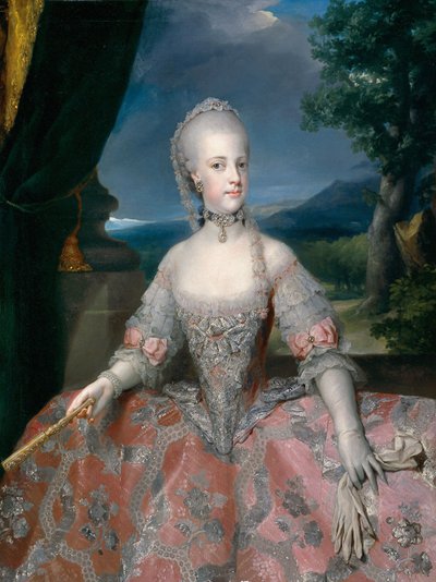Espagnol :  María Carolina de Habsburgo-Lorena, reina de Nápoles Maria Carolina de Habsburg-Lorraine, Reine de Naples - Anton Raphael Mengs