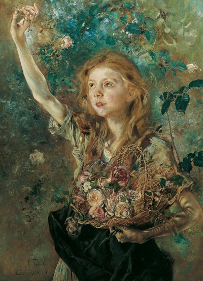 La cueilleuse de roses - Anton Romako