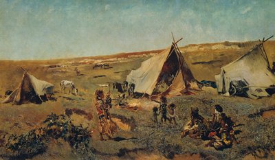 Campement de gitans dans la Puszta - Anton Romako