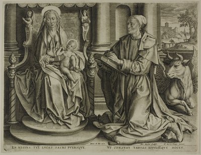 Saint Luc peignant la Vierge - Anton Wierix