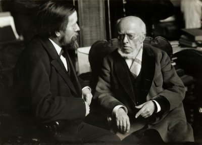 A. v. Menzel dans son appartement avec A. v. Werner - Anton Alexander von Werner