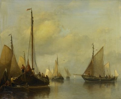 Bateaux de pêche sur une eau calme - Antonie Waldorp