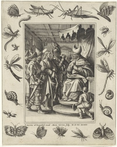 Christ devant Caïphe (Passion du Christ) - Antonie Wierix (II)