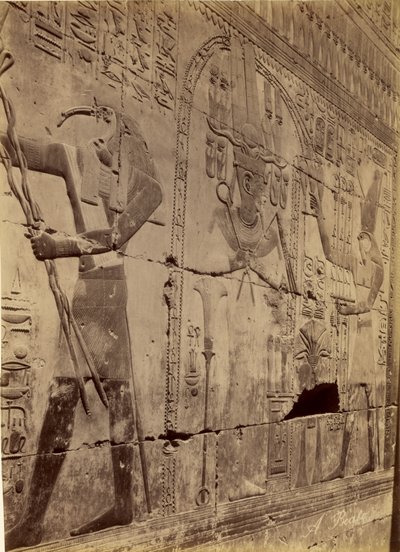 Relief de la purification de Séti Ier, Abydos - Antonio Beato