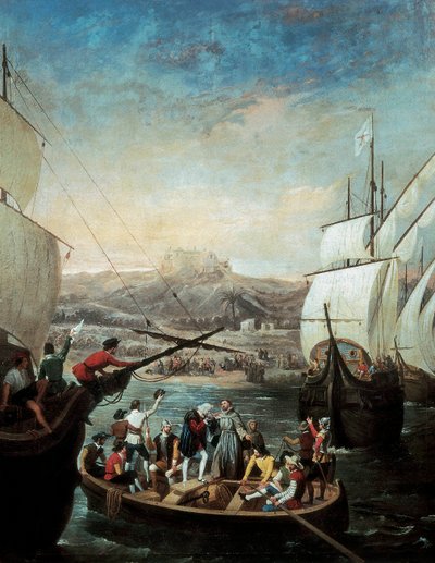 Départ des trois caravelles de Christophe Colomb - Antonio Cabral Bejarano
