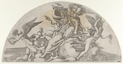 Dieu assis sur le monde, 1540-45 - Antonio Fantuzzi