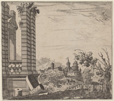 Paysage avec ruines - Antonio Francesco Lucini
