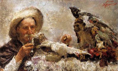 La diseuse de bonne aventure (huile sur toile) - Antonio Mancini