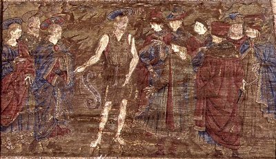 Saint Jean-Baptiste désignant le Christ à la multitude, tapisserie représentant des scènes de la vie du saint - Antonio Pollaiuolo